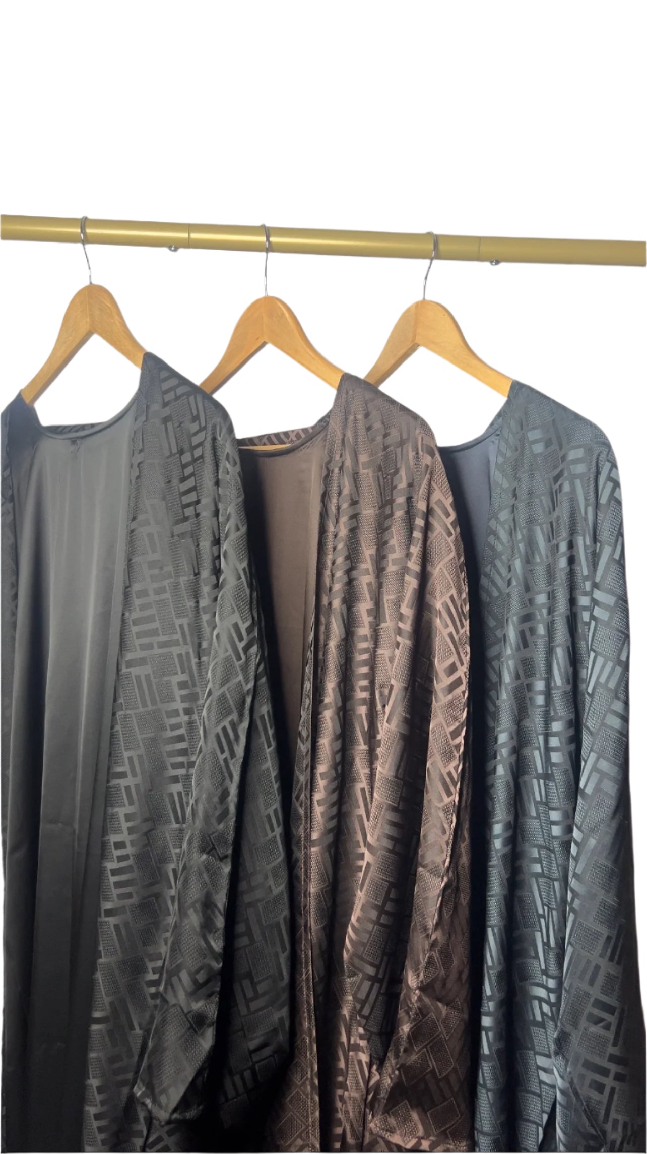 Alya 3 Piece Brown Abaya Set
