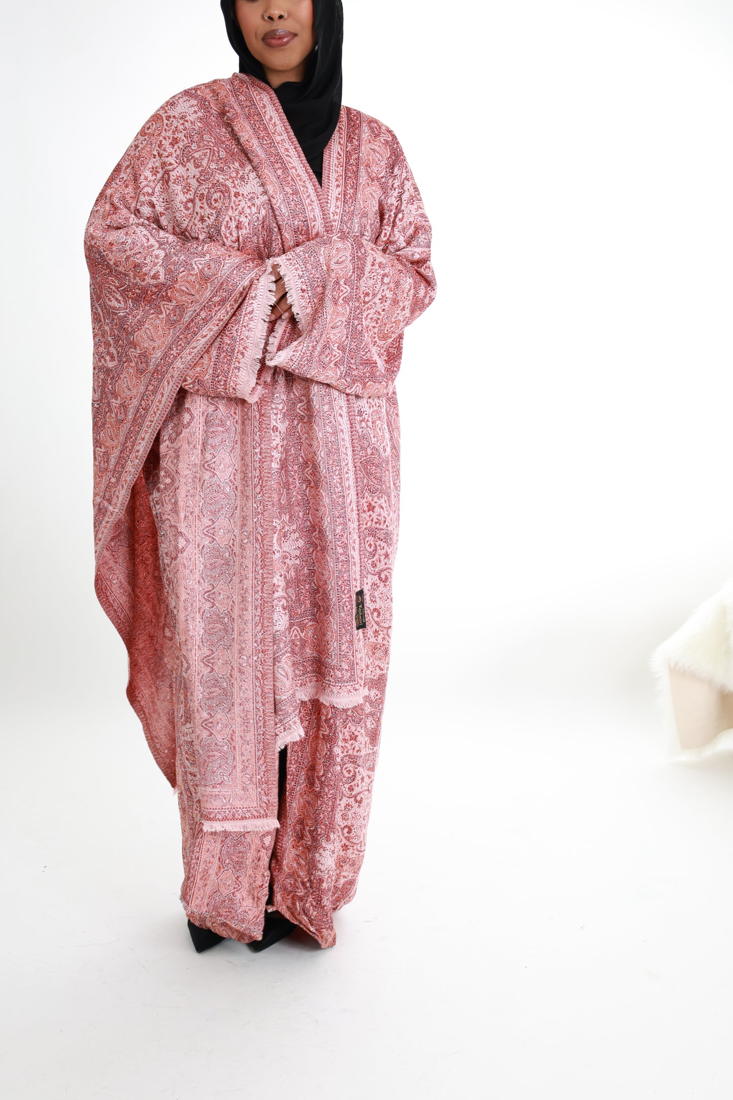 Vintage Rose Pashmina Abaya
