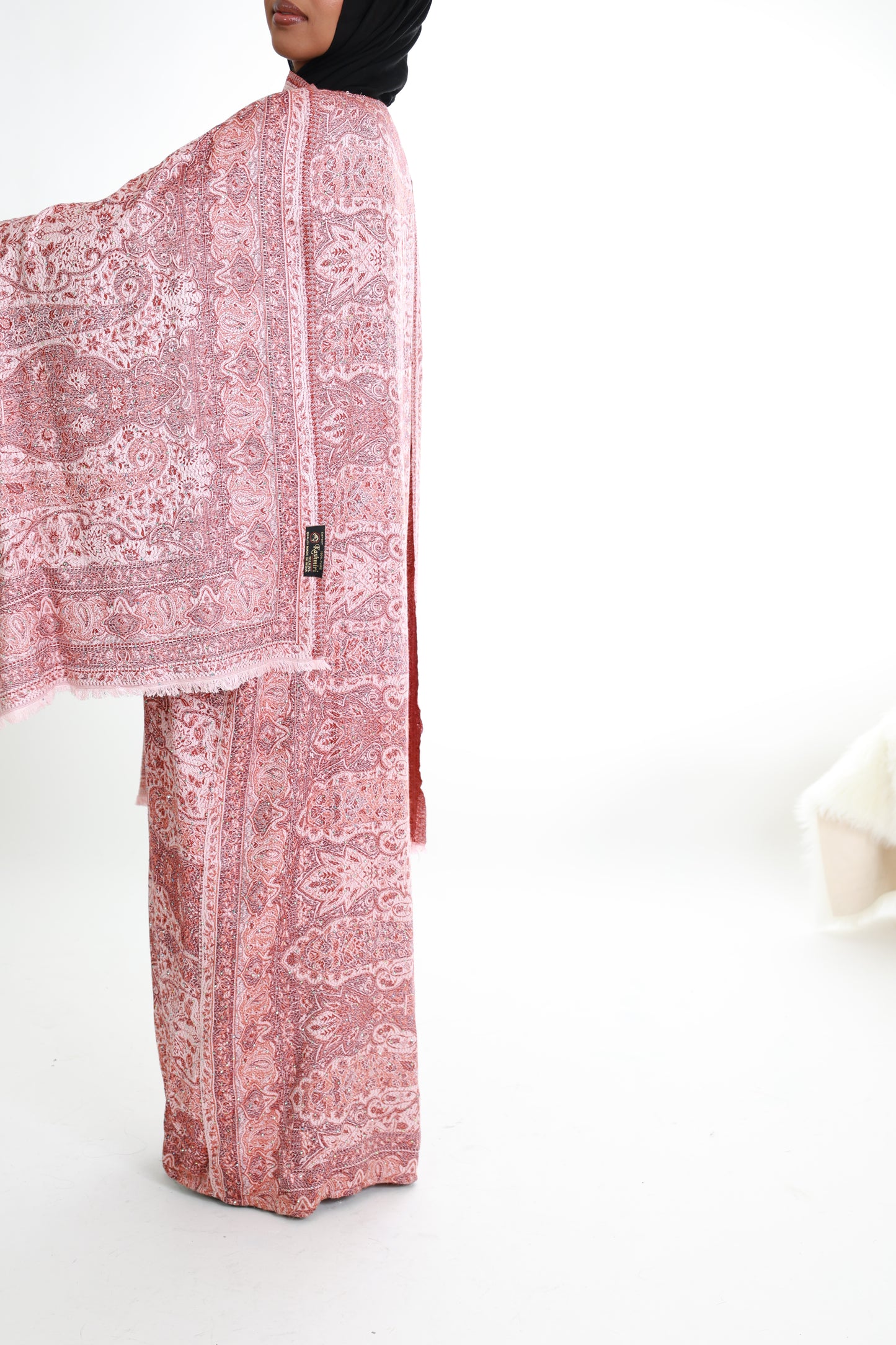 Vintage Rose Pashmina Abaya